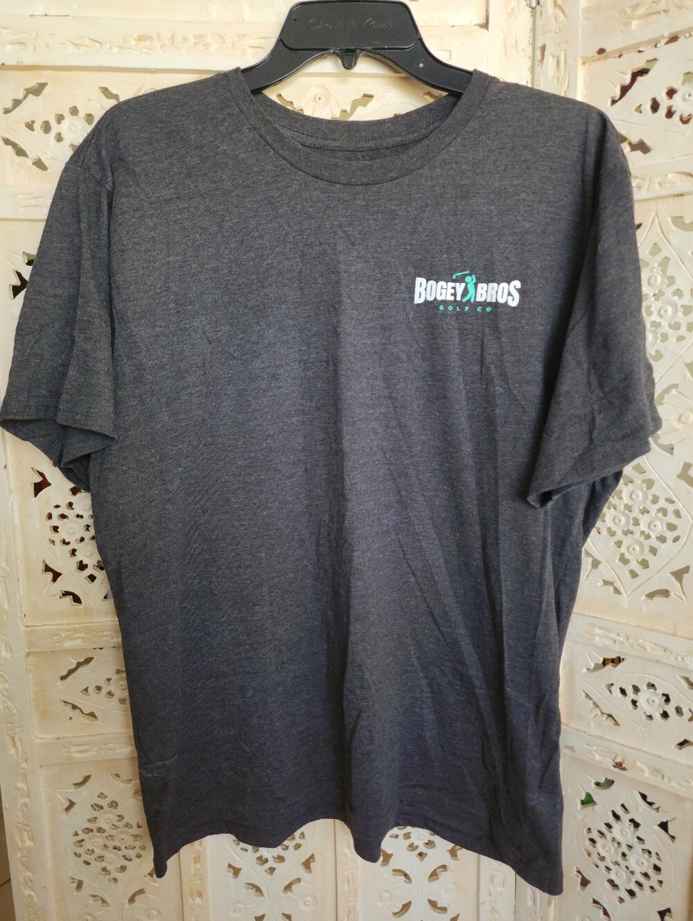Bogey Bros Golf Co Tee/Tshirt- Mens Size Large- Grey- "Play Bad. Look Good."